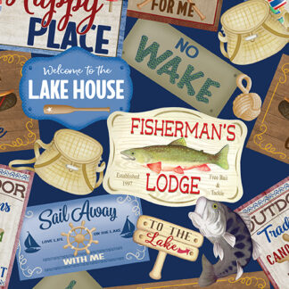 Sail Away Lake House Signs Navy 1443756